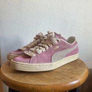 PUMA X Rhuigi Pink Suede Sneakers 391333-01 US 8.5 Lace Up Casual